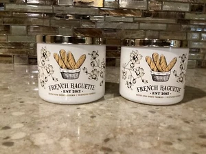 Bath & Body Works FRENCH BAGUETTE 3 Wick Candle 14.5oz LOT of 2 FREE SHIPPING - Picture 1 of 2