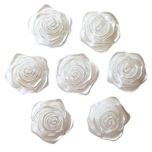 20 piezas Flor Rosa Tapa Plana Perla Adornos Boda Navidad Tarjeta Artesanal - Imagen 1 de 4