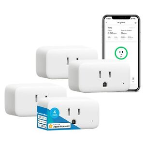 HomeKit Smart Plug Mini 15A, Energy Monitor, WiFi(2.4G Only) Outlet Works wit...