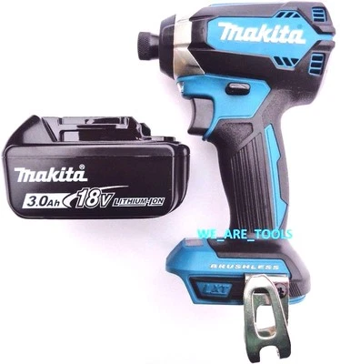 Nuevo Destornillador de Impacto Makita Sin Escobillas 18V XDT13 1/4", (1) Batería BL1830B 18 Voltios Foto 1 de 4