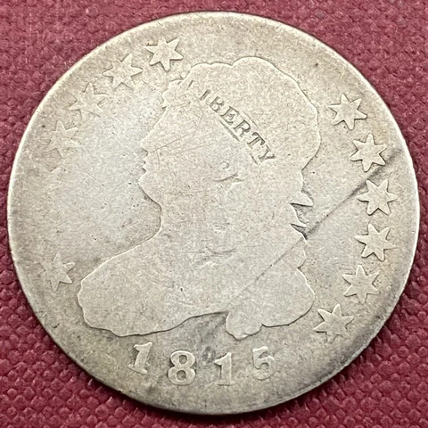 1815 Capped Bust Quarter 25c Circulated #53345 Cover