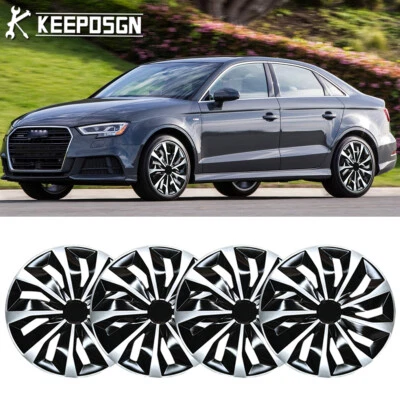 4PÇS 16" calota de roda de encaixe R16 tampas de roda de aço para Audi A3 A4 TT 205/55R16 - Imagem 1 de 4