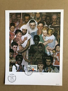 NORMAN ROCKWELL - U.N. (WFUNA) KUNSTGRAFIK - 1973 - MENSCHENRECHTE - Bild 1 von 5