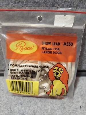 Vintage Resco #550 Nylon SHOW LEAD White 550lb Strength USA Made New - Image 1 of 2