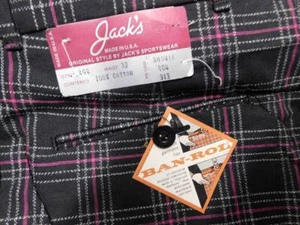 Vintage 60s BAN-ROL Rockabilly Boogie Pants Plaid Slacks 32" Waist NWT Jack's - Picture 1 of 1