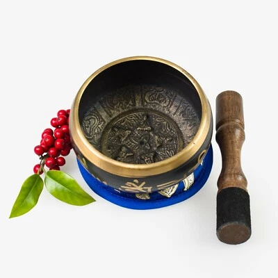 Tibetische Klangschale Set 340g | Meditation Yoga Schule Beruhigen Konzentration - Bild 1 von 4