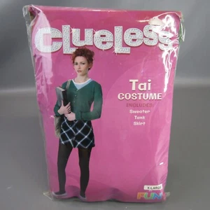 Clueless Tai Halloween Costume NEW Women's Size XL 2018 Sweater Tank Skirt - Picture 1 of 3
