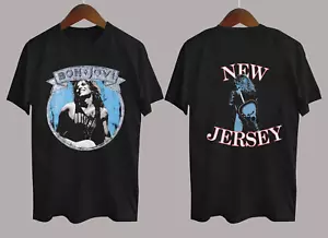 Vtg BON JOVI Gift For Fans Heavy Cotton Black All Size Unisex Shirt IN0368 - Picture 1 of 4