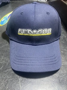 SEA-DOO BRP PROMO HAT NOS SNAPBACK NAVY BLUE WITH WHITE YELLOW LOGO 2855410089 - Picture 1 of 6