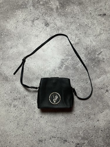 Versace Jean’s Couture Mini Borsa a Spalla Nera con Logo Donna