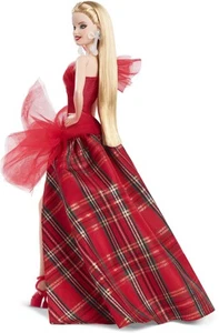 Barbie Signature 2024 Holiday Barbie Doll with Blonde Hair and Plaid Gown! - Picture 1 of 6