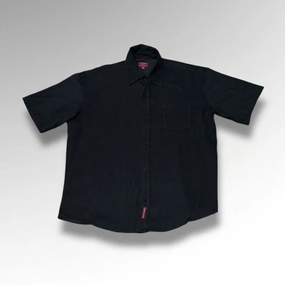 Vintage 90s BC Ethic Black Short Sleeve Button Up Shirt - Image 1 of 4