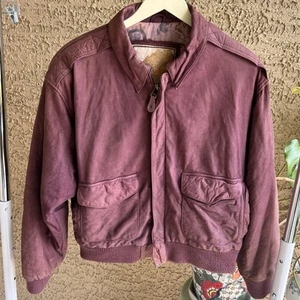Vintage G-111 Global Identity Leather Bomber Jacket Size Small - Picture 1 of 6