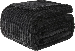 Kuscheldecke 150×200cm Schwarz Flauschig Weich Sofa Tagesdecke Wohndecke - Bild 1 von 12