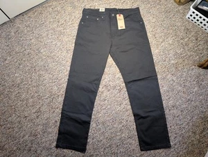 Levis 502 Regular Taper Stretch Jeans Mens Size 32x29 Black NWT - Picture 1 of 6