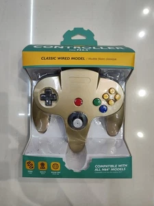 Nintendo 64 Tomee Classic Wired Model Controller Gamepad for N64 - Gold - Picture 1 of 2