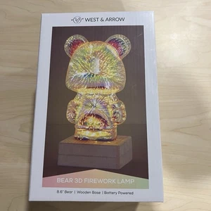 West & Arrow 3D Fireworks Bear Night Light Color Changing Battery Power - Picture 1 of 7