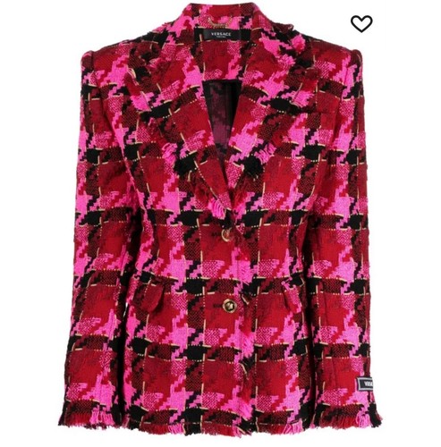 Blazer multipetto rosa monopetto Versace