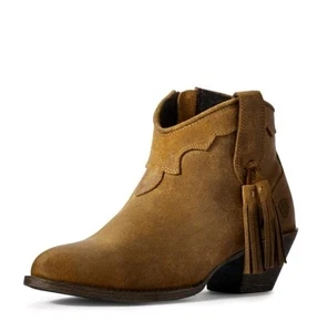 Ariat Presley Westernstiefel Cowgirl Fransen Wildleder braun Damen 8B seitlicher Reißverschluss - Bild 1 von 14