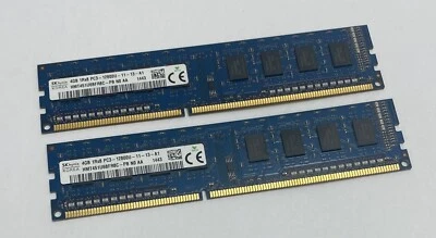 8GB (2 x 4GB) SK Hynix Lenovo 03T6566 PC3-12800U DDR3 Non-ECC Computer Memory - Image 1 of 4