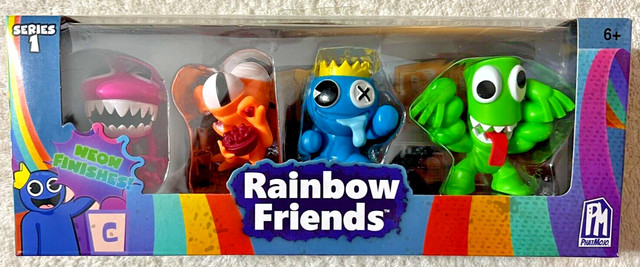 ⭐️ROBLOX RAINBOW FRIENDS MINI FIGURE 4 PACK PURPLE ORANGE BLUE