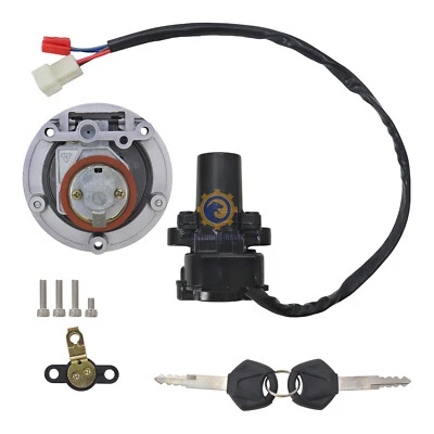 For Yamaha YZF R1 R6 FZ6 Fuel Gas Cap Ignition Switch Seat Lock W/ Key Set - Image 1 of 4