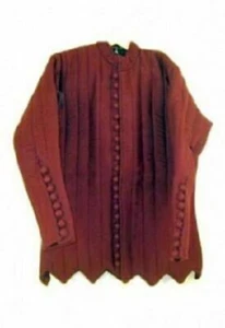 Mittelalter dick wattiert Baumwolle Gambeson Mantel Aketon Jacke Rüstung rot - Bild 1 von 6