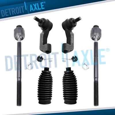 6pc Front Inner Outer Tie Rod Ends & Boots for 2002 2003 2004 2005 Jeep Liberty - Image 1 of 4