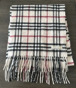 Burberry Cashmere Scarf Classic Winter Nova Checkered Scarf Red Black Beige - Picture 1 of 17