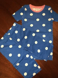 NWT 6 or 7 Mini Boden Shortie Pajamas in the Blue Polka-Dot Pattern - Picture 1 of 2
