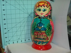 10" 10 stacking dolls wood Babushka Matryoshka Russian traditional nesting set - Picture 1 of 12