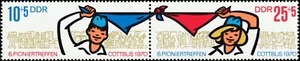 DDR #MiWZd233 MNH 1970 Boy Girl Scout Pioneers Neckerchiefs [B157-B158] - Picture 1 of 1
