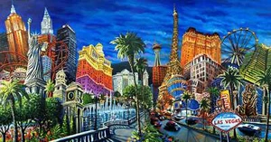 Las Vegas (449 Piece Wooden Jigsaw Puzzle) - Picture 1 of 7