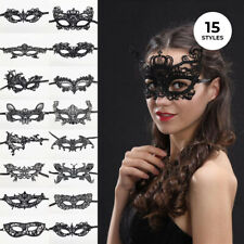 Black Lace Masquerade Mask Womens Fancy Dress Ball Party Costume