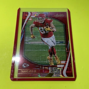 2021 Absolute Football Travis Kelce Red Squares Parallel 252/499 SP Team Color - Picture 1 of 3