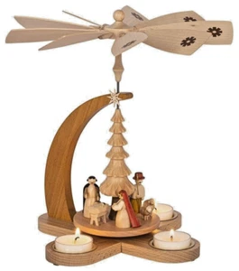 Richard Glässer Teelichtpyramide Christi Geburt, Erzgebirge #15871 - Bild 1 von 2