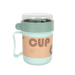 Milk Cup with Lid Microwavable Soup Mug Microwave Noodle Bowl Travel - Picture 1 of 12