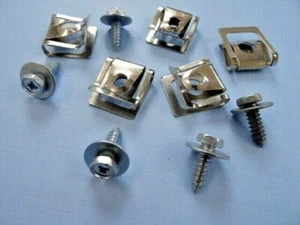 DS EXTERIOR METAL SCREWS WASHER UNDERTRAY COVER SPLASH GUARD TRIM CLIP - Picture 1 of 12