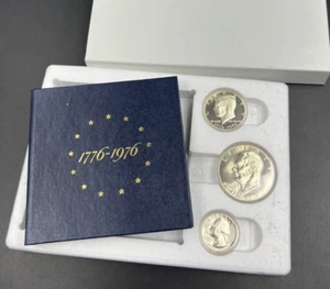 1976-S 40% Silver US Mint 3 Coin Proof Set in Case and Box #b - Picture 1 of 5