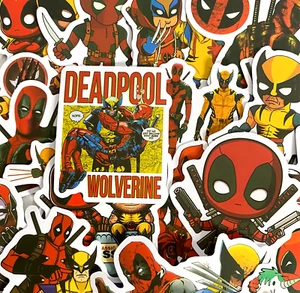 50pc Marvel Deadpool & Wolverine Phone Laptop Skateboard Sticker Pack - Picture 1 of 9