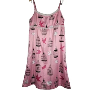 Nick & Nora EUC Satin Spitze Vogelkäfig Pariser Druck Negligee Gr. Medium feminin - Bild 1 von 9