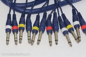 3m 4 Channel 1/4 Inch Stereo to Mono Professional OFC Stage Snake Link Cable - Afbeelding 1 van 12