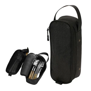 Cutlery Bag Oil-proof Utensil Bag Cutlery Storage Bag for Travel Camping Picnic - Picture 1 of 8