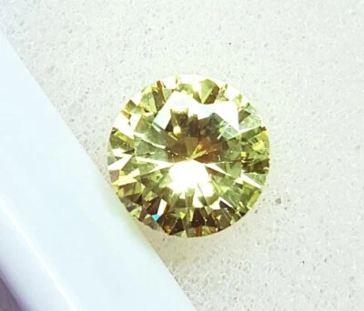 Yellow Cambodian Zircon Round Shape 3.60 Ct Loose Gemstone With Free Gift - Image 1 of 4