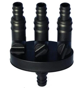 3-Wege-Verteiler für Wasserspiele regulierbar Verteiler Wasser Schlauchverteiler - Bild 1 von 4