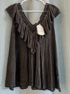 Alter'd State Embroidered V Neck Sleeveless Tunic Top Gray Sizes S-L NWT $50 - Picture 1 of 2