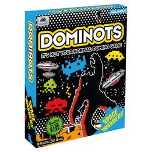 Aquarius Space Invaders Glow in the Dark Dominots 2 to 6 Players Ages 8 and Up - Picture 1 of 1