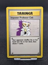 Imposter Professor Oak 73/102 Rare Base Set Pokemon Card LP EXCELLENT 