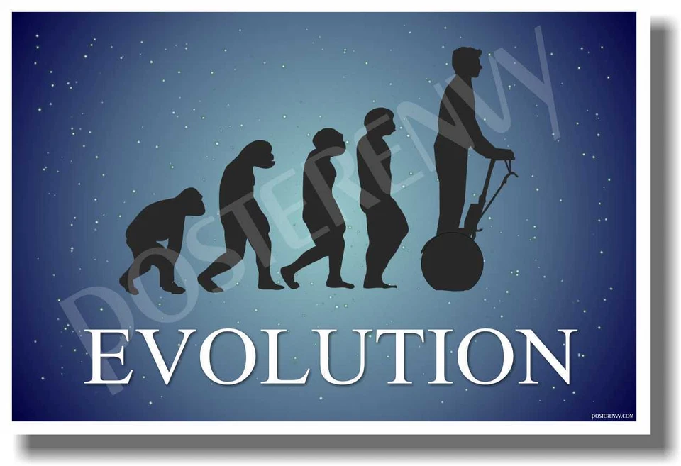 Segway Evolution - Azul - NUEVO Póster Humor Novedad (hu243) Foto 1 de 1