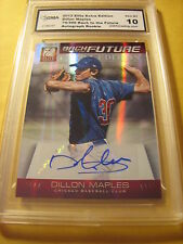 DILLON MAPLES CUBS 2012 ELITE EXTRA BACK TO THE FUTURE AUTO 79/396 RC GRADED 10